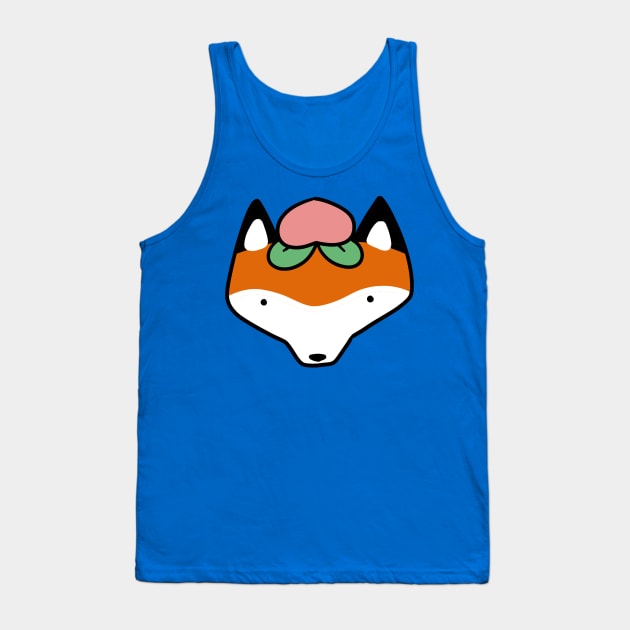 Peach Fox Face Tank Top by saradaboru